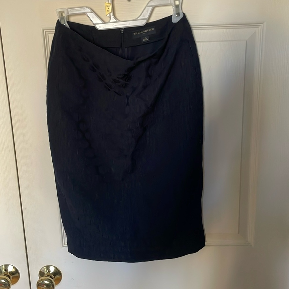 Navy blue banana, republic, pencil skirt, size 2